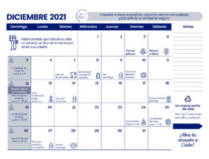 agenda diciembre 2021