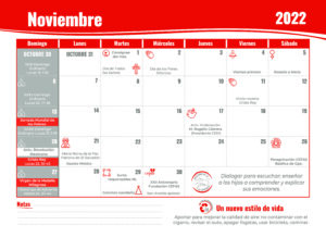 Agenda Noviembre CEFAS